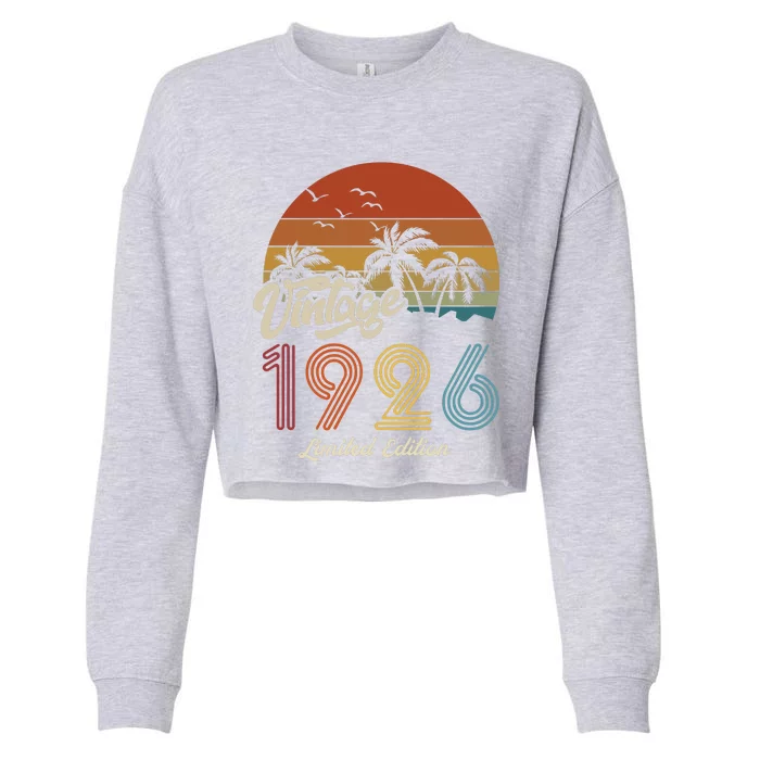 97th Birthday Vintage Limited Edition 1926 Cropped Pullover Crew