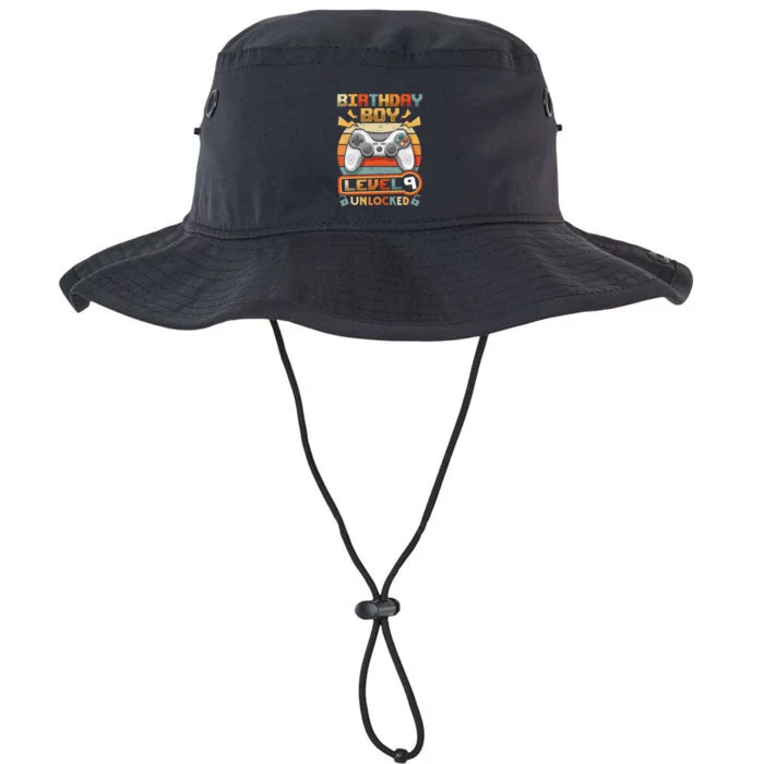 9Th Birthday  Vintage Video Gamer Level 9 Unlocked Legacy Cool Fit Booney Bucket Hat