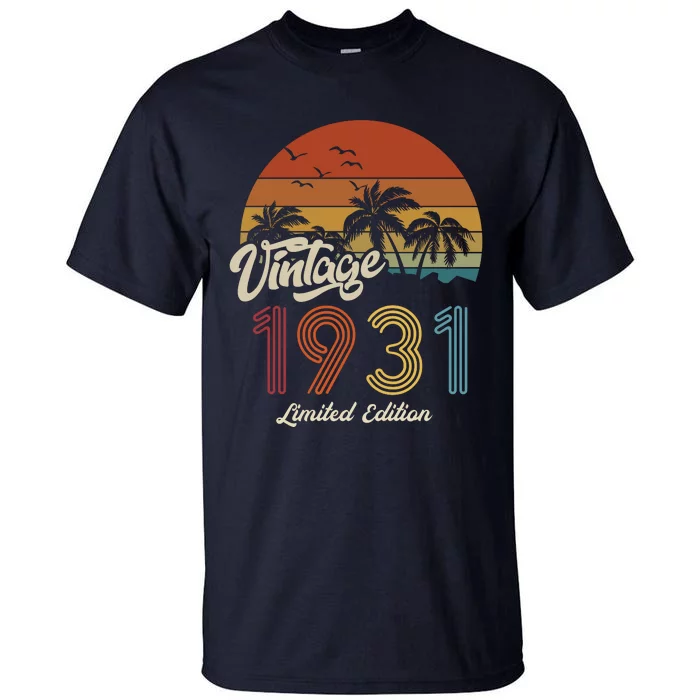 92rd Birthday Vintage Limited Edition 1931 Tall T-Shirt