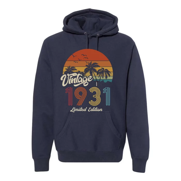 92rd Birthday Vintage Limited Edition 1931 Premium Hoodie