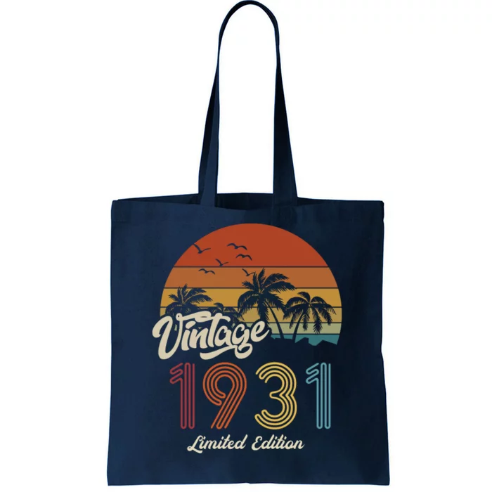 92rd Birthday Vintage Limited Edition 1931 Tote Bag