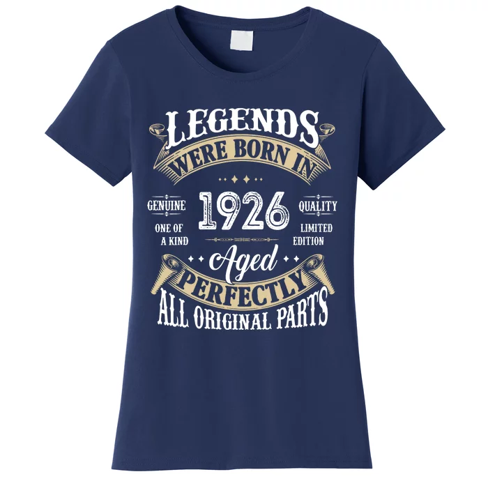 96th Birthday Vintage Legends Born In 1926 Women's T-Shirt