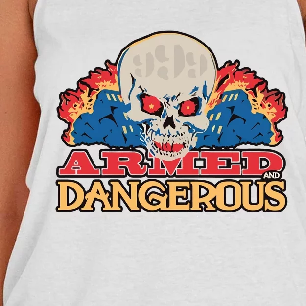 999 Club Armed And Dangerous New Women's Knotted Racerback Tank