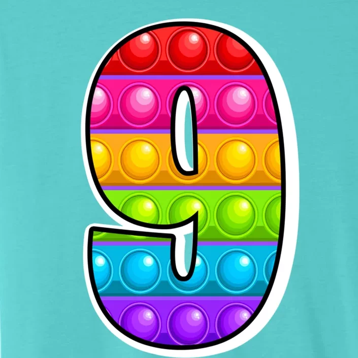 9 Cutest Capital Number 9 Alphabet Funny Poppin Pop It Gift ChromaSoft Performance T-Shirt