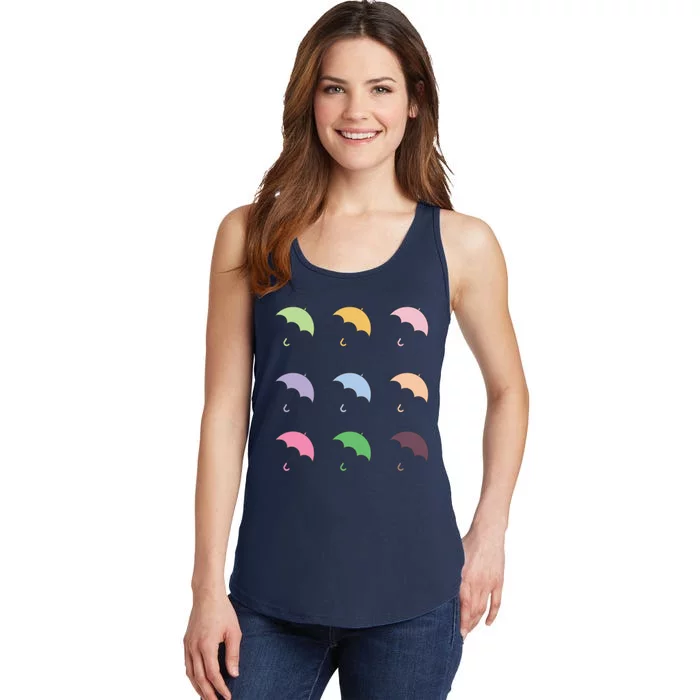 9 Cute Doodle Umbrella Pack Ladies Essential Tank