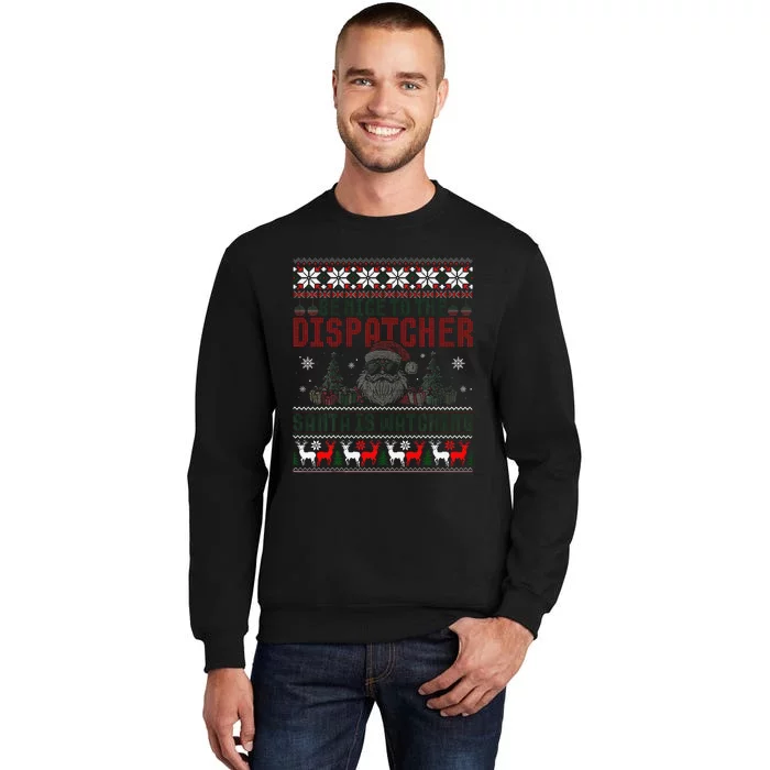 911 Christmas Dispatcher Gift Police Dispatch Thin Gold Line Tall Sweatshirt