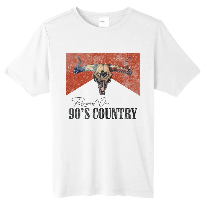 90's Country Music Bull Skull Western Vintage Hat ChromaSoft Performance T-Shirt