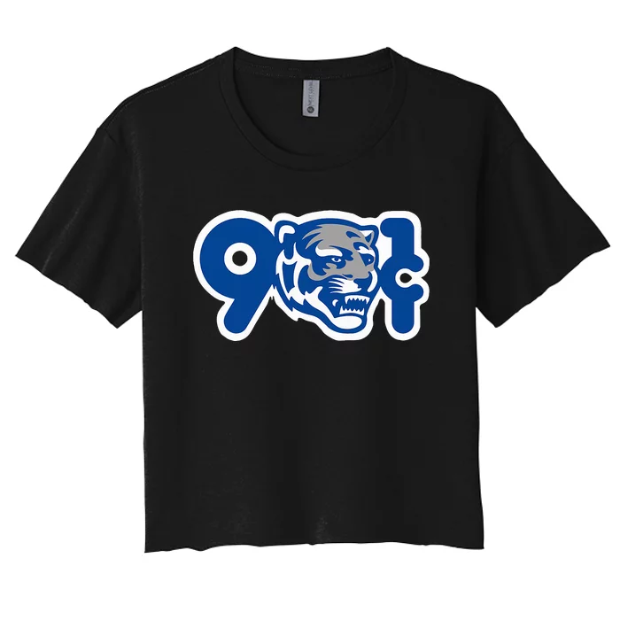 901 Cent Tigers Memphis Basketball Women's Crop Top Tee