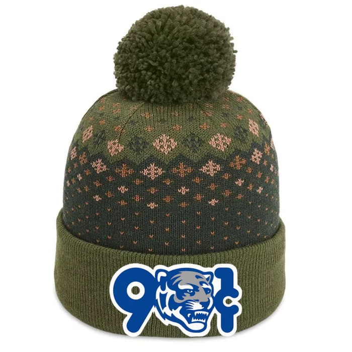 901 Cent Tigers Memphis Basketball The Baniff Cuffed Pom Beanie