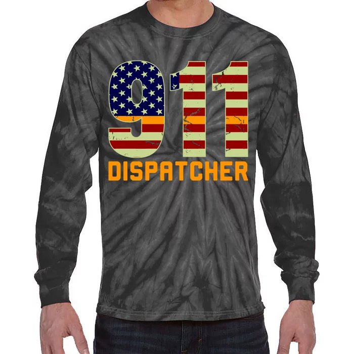 911 Dispatcher Tie-Dye Long Sleeve Shirt