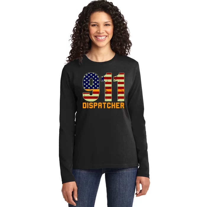 911 Dispatcher Ladies Long Sleeve Shirt