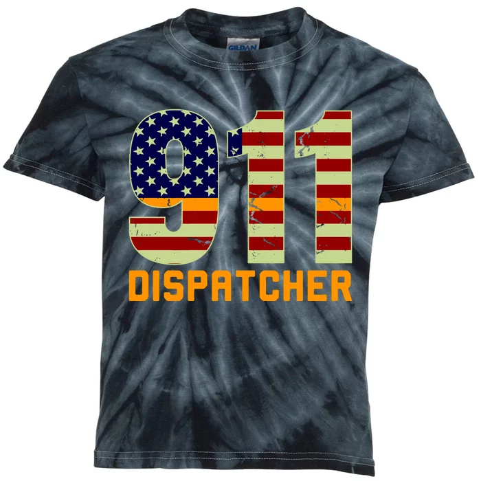 911 Dispatcher Kids Tie-Dye T-Shirt