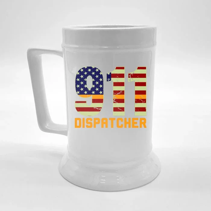 911 Dispatcher Front & Back Beer Stein