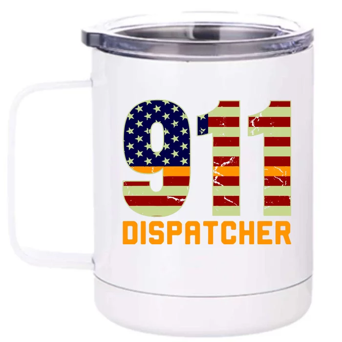 911 Dispatcher Front & Back 12oz Stainless Steel Tumbler Cup