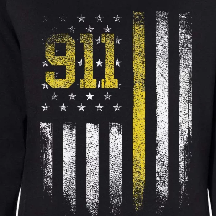 911 Dispatcher Dispatch US Flag Police Emergency Responder Womens California Wash Sweatshirt