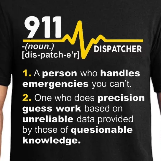 911 Dispatcher Definition Handles Emergencies Dispatch Pajama Set