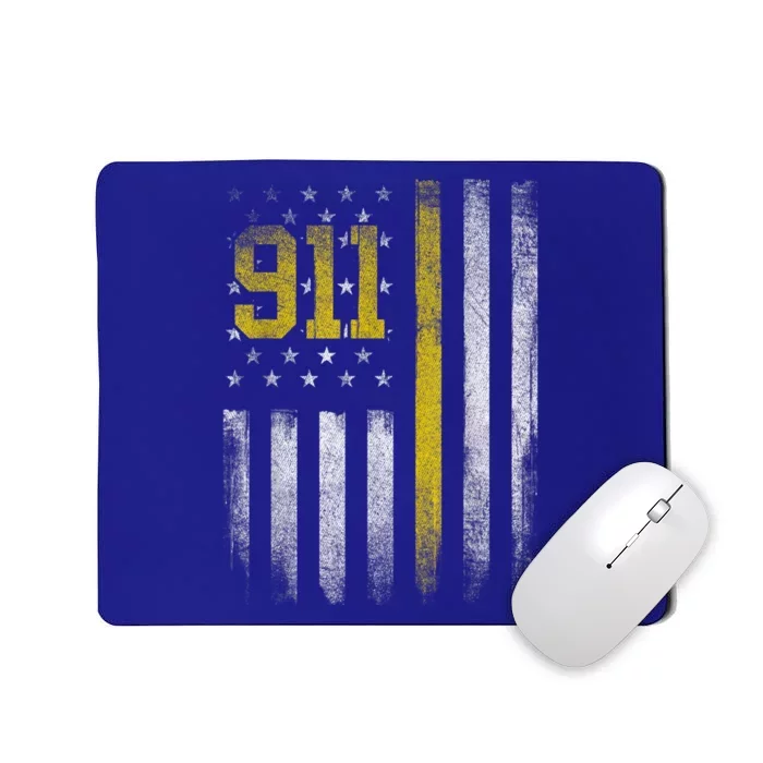 911 Dispatcher Dispatch US Flag Police Emergency Responder Mousepad