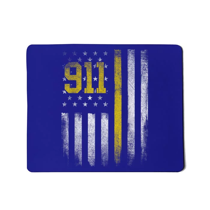 911 Dispatcher Dispatch US Flag Police Emergency Responder Mousepad