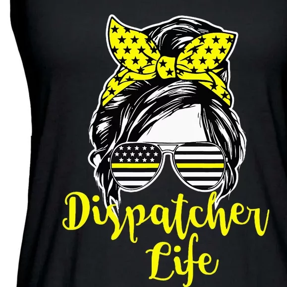 911 Dispatcher Life Female Operator Emergency Ladies Essential Flowy Tank