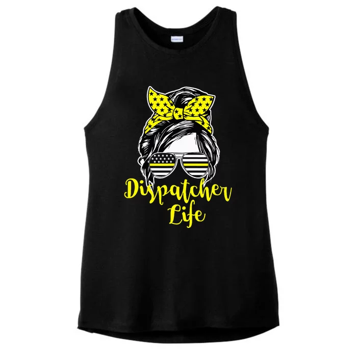 911 Dispatcher Life Female Ladies Tri-Blend Wicking Tank