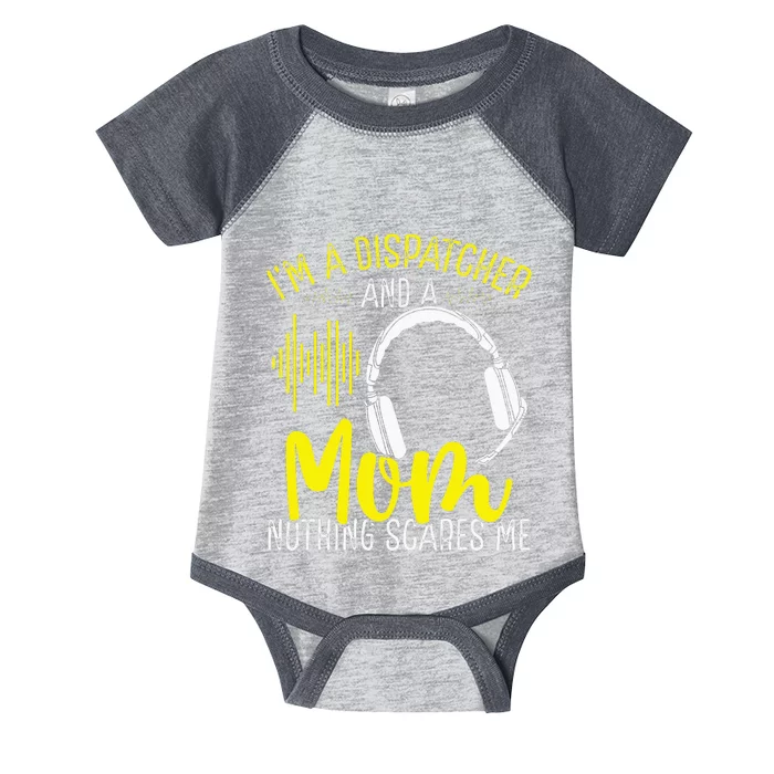 911 Dispatch Operator Mothers Day Gold Line Mom Mama Infant Baby Jersey Bodysuit