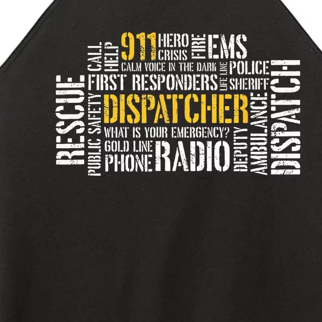 911 Dispatcher Rescue Dispatch EMS Police First Responder Women’s Perfect Tri Rocker Tank