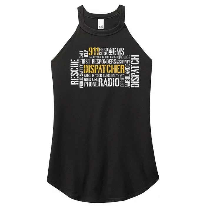 911 Dispatcher Rescue Dispatch EMS Police First Responder Women’s Perfect Tri Rocker Tank