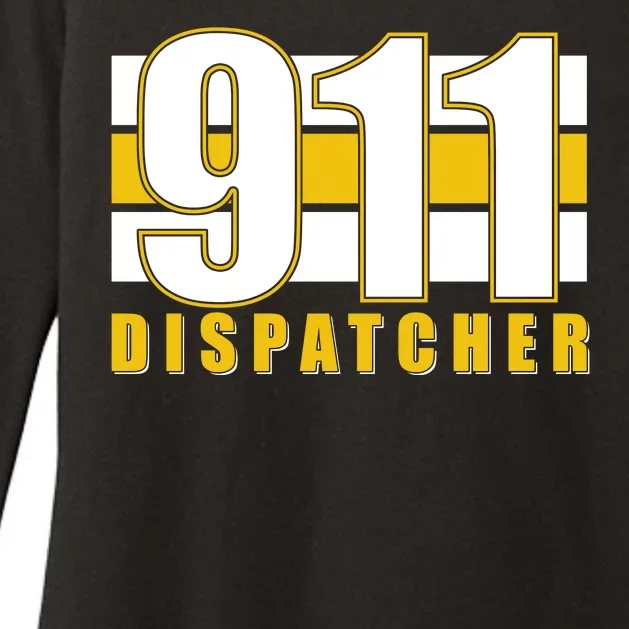 911 Dispatcher Thin Gold Line Womens CVC Long Sleeve Shirt