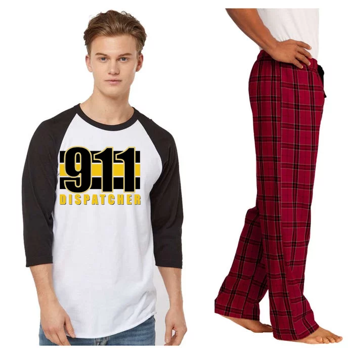 911 Dispatcher Thin Gold Line Raglan Sleeve Pajama Set