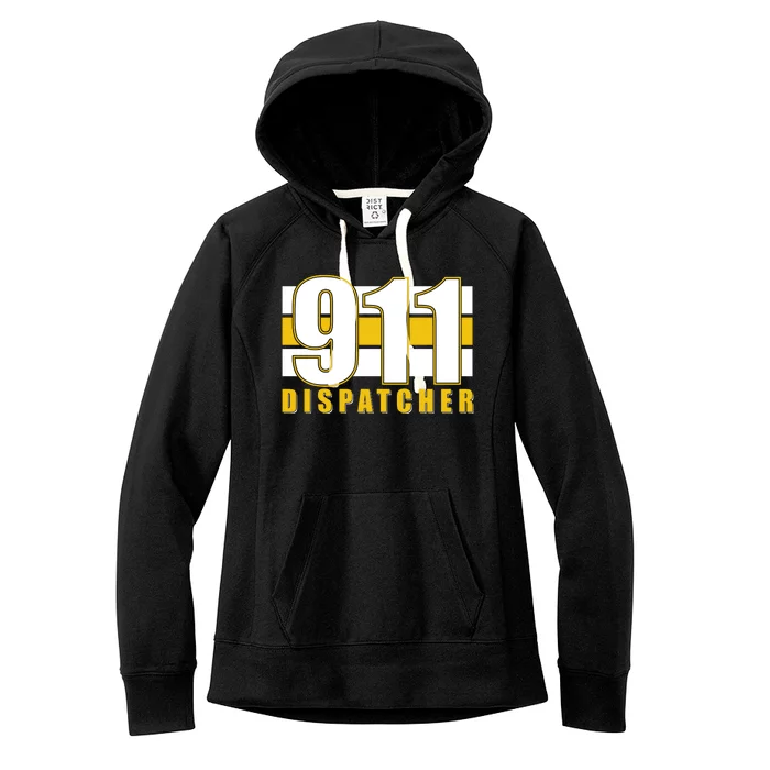 911 Dispatcher Thin Gold Line Women's Fleece Hoodie