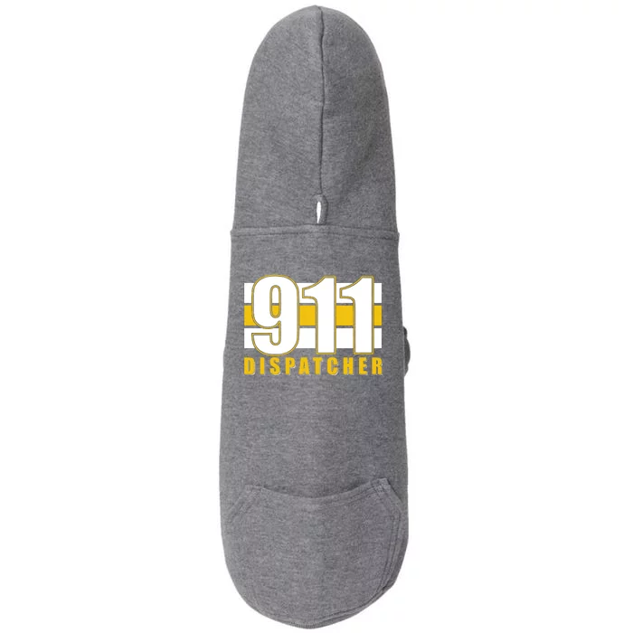 911 Dispatcher Thin Gold Line Doggie 3-End Fleece Hoodie