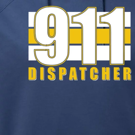 911 Dispatcher Thin Gold Line Performance Fleece Hoodie