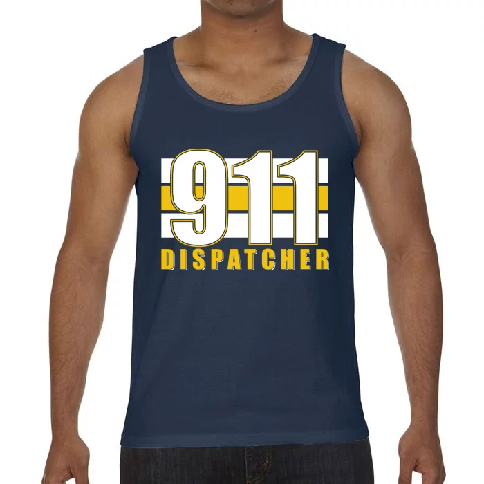 911 Dispatcher Thin Gold Line Comfort Colors® Tank Top