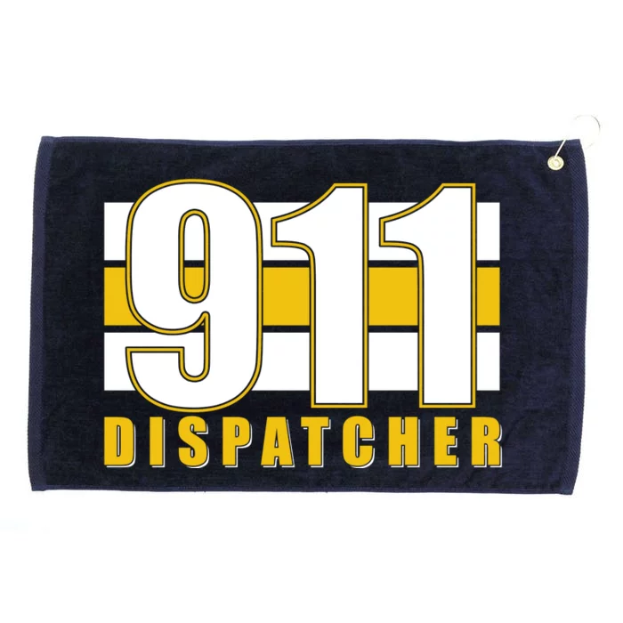 911 Dispatcher Thin Gold Line Grommeted Golf Towel