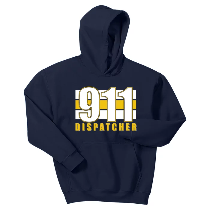 911 Dispatcher Thin Gold Line Kids Hoodie