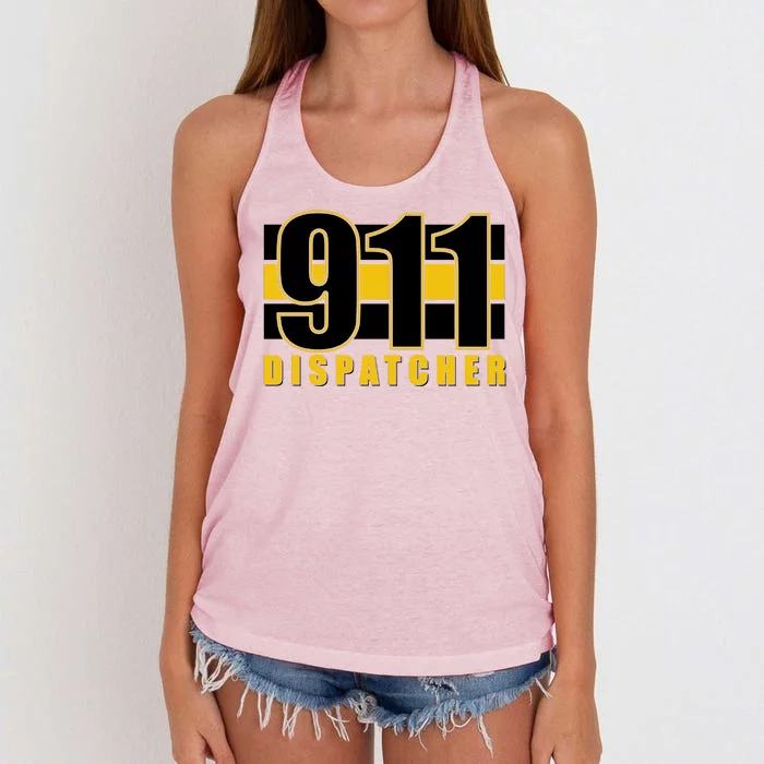 911 Dispatcher Thin Gold Line Women's Knotted Racerback Tank