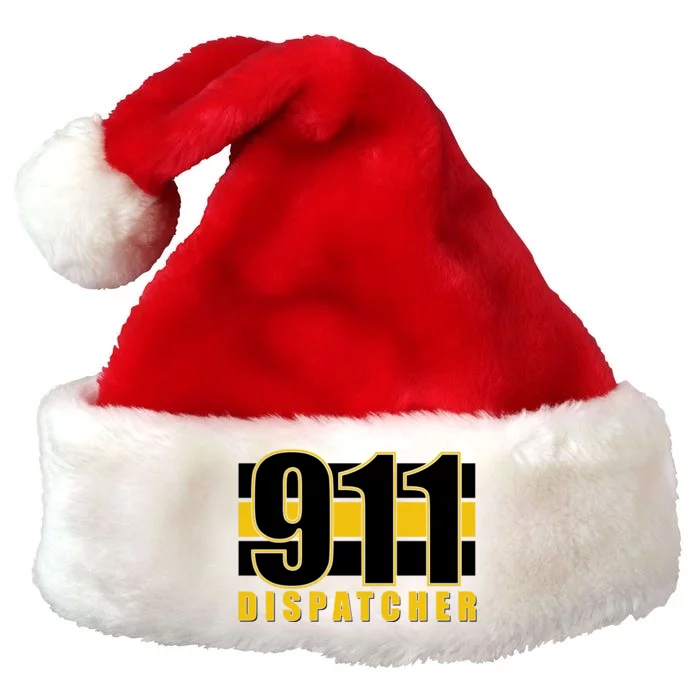 911 Dispatcher Thin Gold Line Premium Christmas Santa Hat