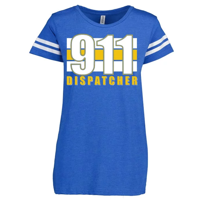 911 Dispatcher Thin Gold Line Enza Ladies Jersey Football T-Shirt