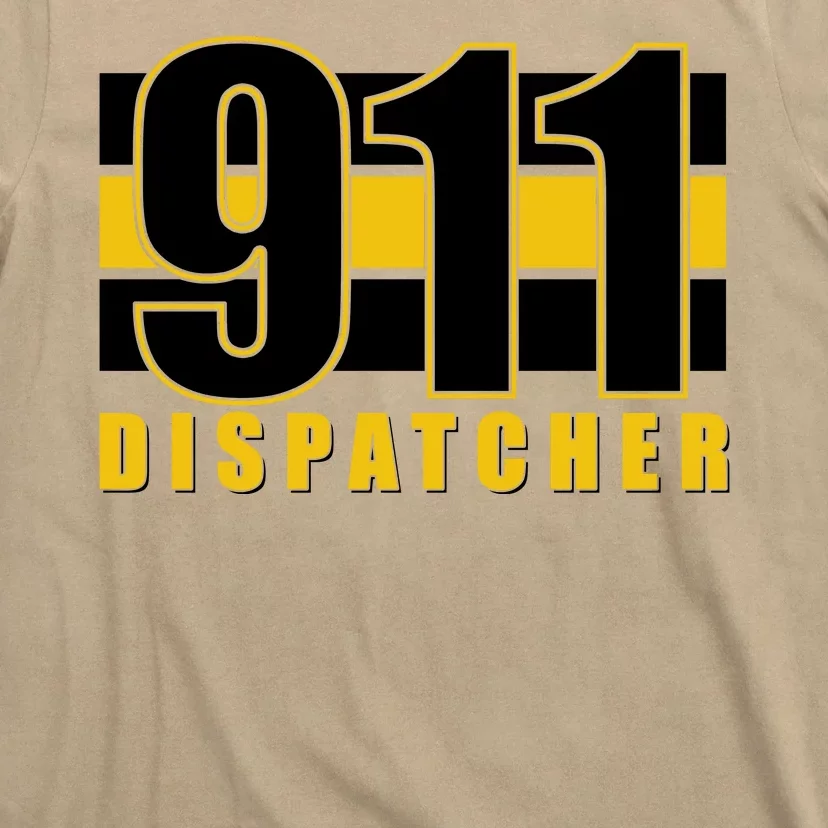 911 Dispatcher Thin Gold Line T-Shirt