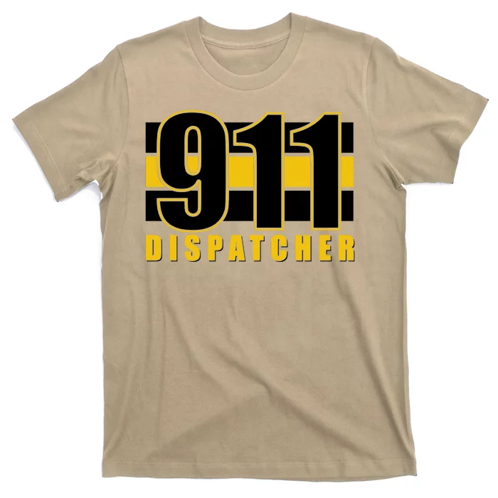 911 Dispatcher Thin Gold Line T-Shirt