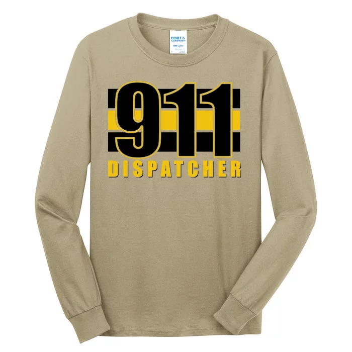 911 Dispatcher Thin Gold Line Tall Long Sleeve T-Shirt