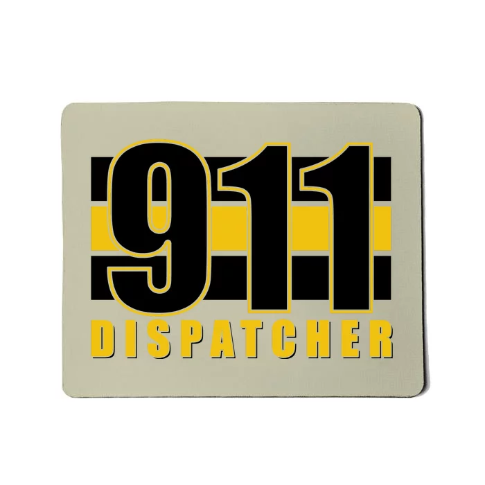 911 Dispatcher Thin Gold Line Mousepad