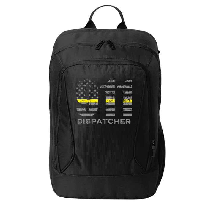 911 Dispatcher Thin Yellow Line Flag Hoodie City Backpack