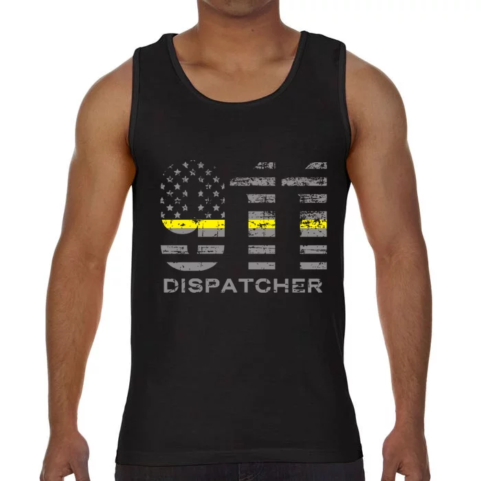 911 Dispatcher Thin Yellow Line Flag Hoodie Comfort Colors® Tank Top