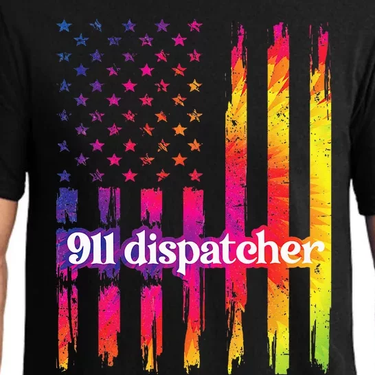 911 Dispatcher US Flag Emergency Dispatcher Pajama Set