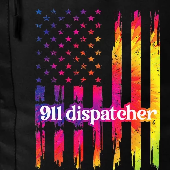 911 Dispatcher US Flag Emergency Dispatcher Daily Commute Backpack