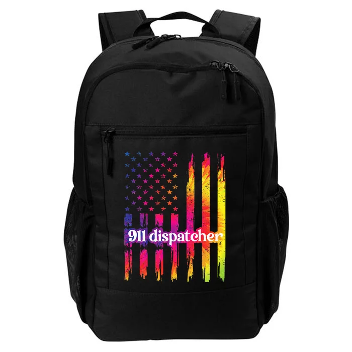 911 Dispatcher US Flag Emergency Dispatcher Daily Commute Backpack