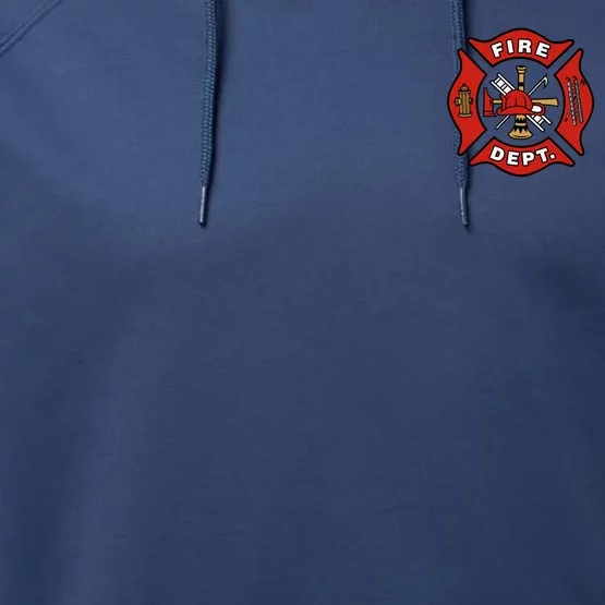 9/11 Fire Department Pocket Logo FDNY 20TH Anniversary Back & Front Performance Fleece Hoodie