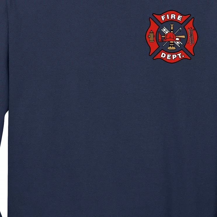 9/11 Fire Department Pocket Logo FDNY 20TH Anniversary Back & Front Long Sleeve Shirt