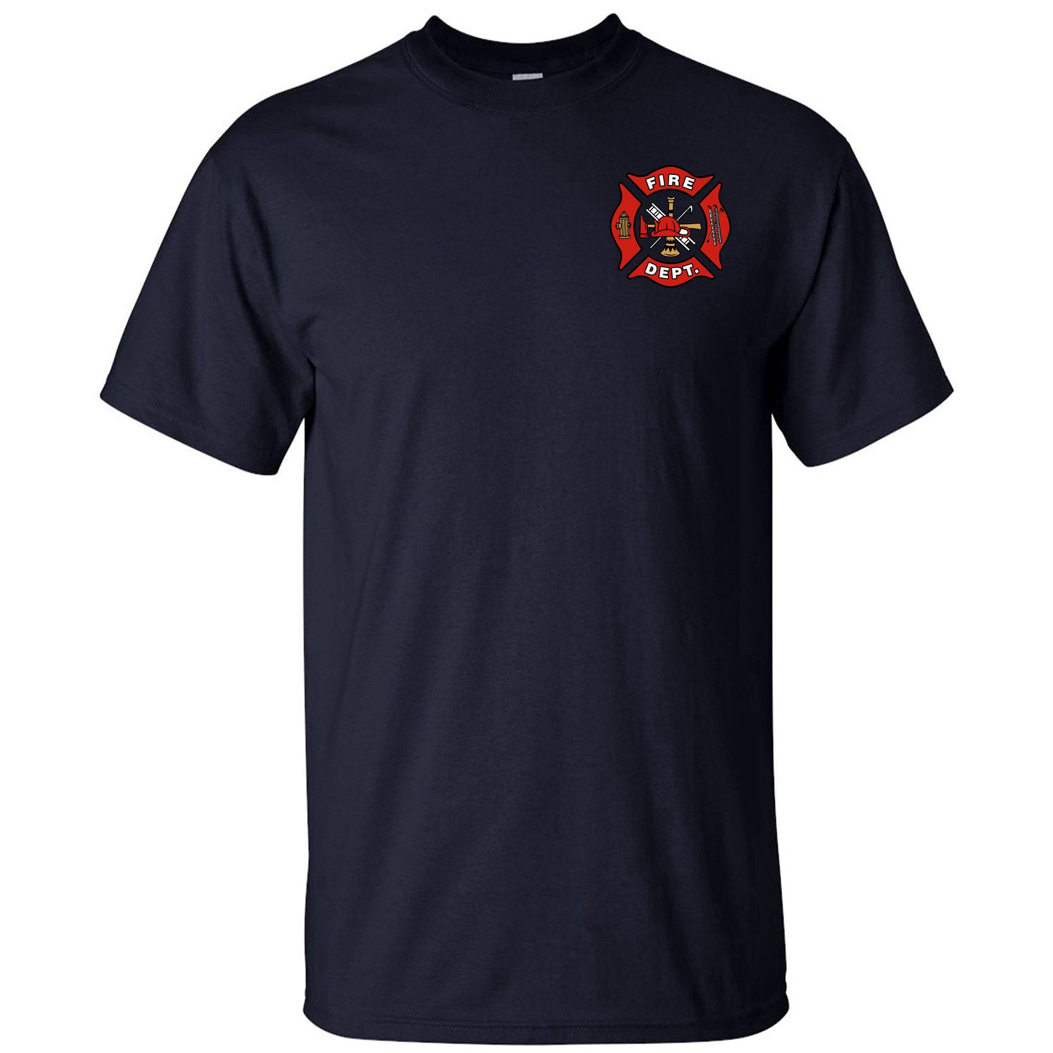 Never Forget 9/11 20th Anniversary FDNY Tee Shirt - 9/11 Memorial Print On  Back Shirt